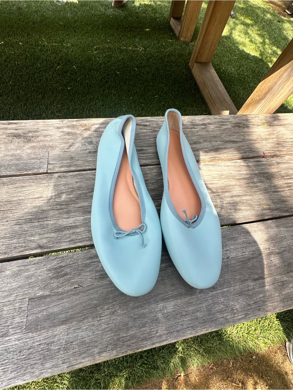 J. Crew Powder Blue Ballet Flats with Bow